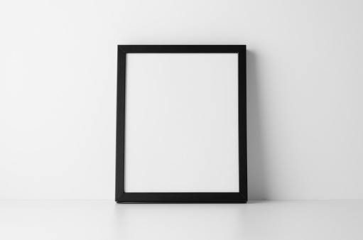 Download 8x10 Black Frame Mockup Portrait Stock Photo - Download Image Now - iStock