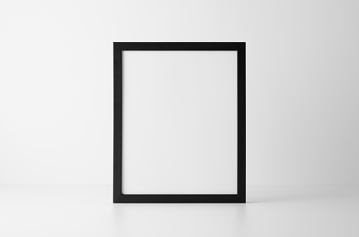 Download 8x10 Black Frame Mockup Portrait Stock Photo - Download Image Now - iStock