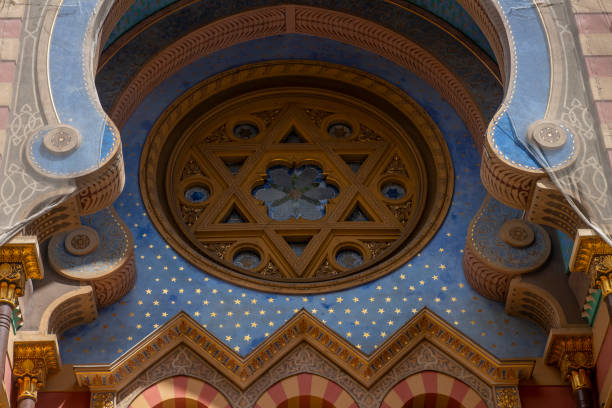 a photo for Jerusalem Synagogue in Prague city stock photo
