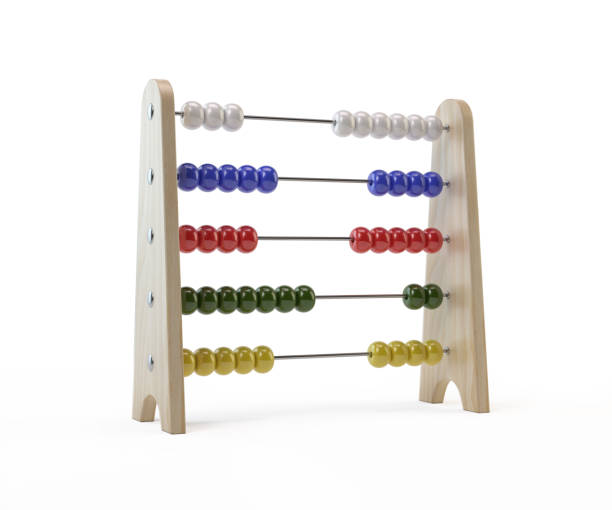 Abacus ON White Background Abacus ON White Background abacus stock pictures, royalty-free photos & images