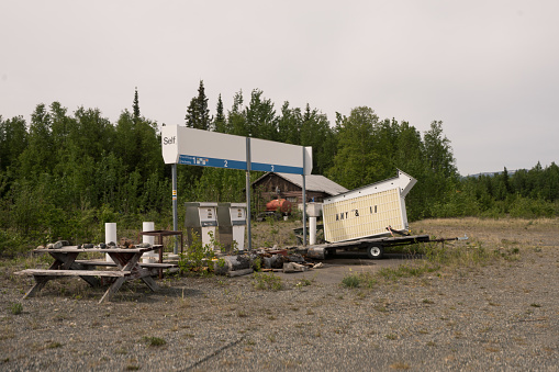 Abandoned gas station in Alaska