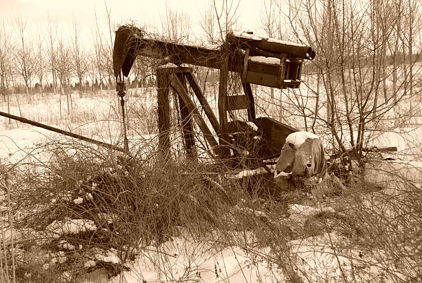 Abandoned Oil Well stock photo