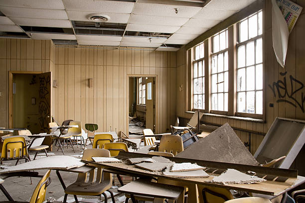 Abandoned School stock photo