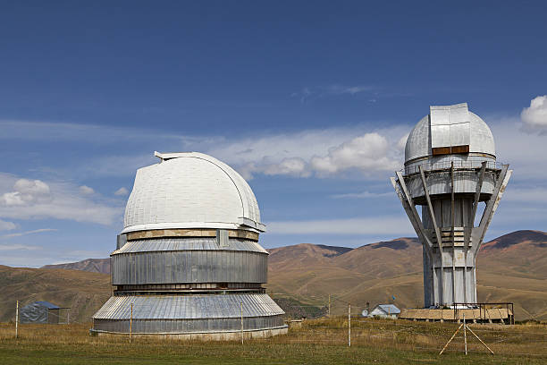Abandoned telescope and observatory in Kazakhstan. Abandoned telescope and observatory in Assy Plateau, Kazakhstan. baikonur stock pictures, royalty-free photos & images