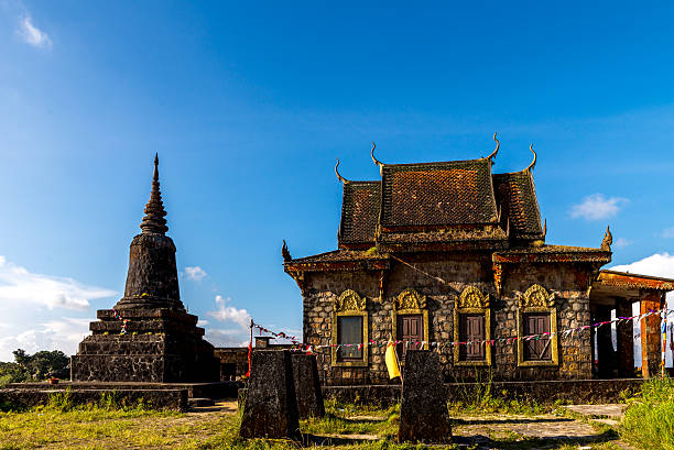 Abandoned Temple, Phnom Bokor Kampot Province Oct 2015. stock photo