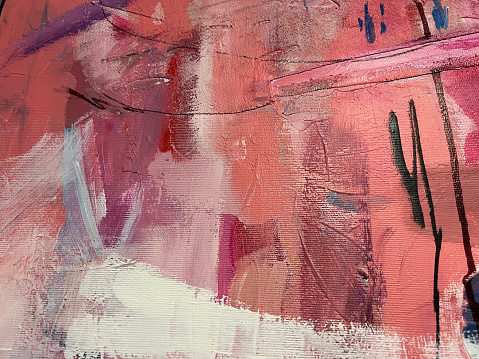 Details from abstract acrylic painting on canvas as a Background.