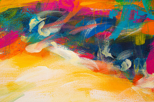 Close up view of my own abstract painting