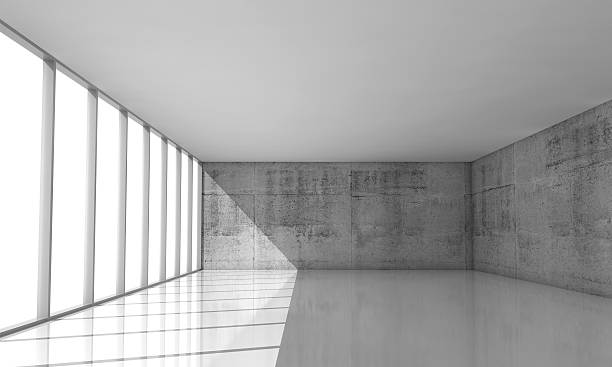 l'architecture abstraite arrière-plan vide intérieur blanc - fond studio minimaliste beton photos et images de collection