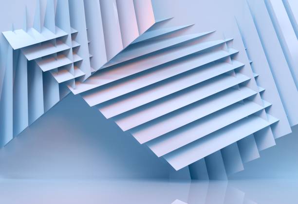 abstracta fondo de arquitectura multicolor - 3d rendering