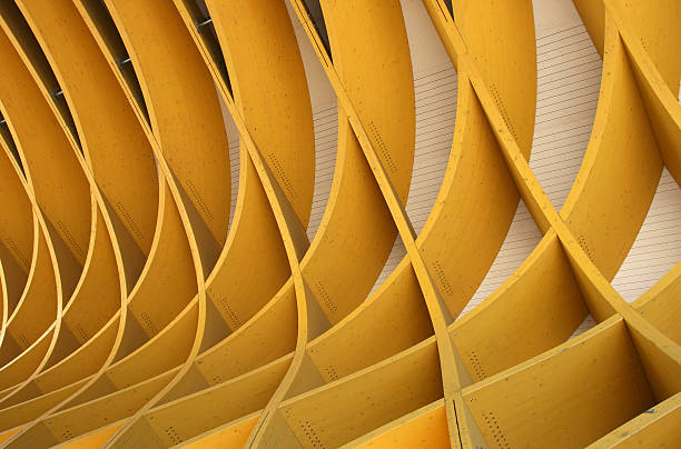 abstract architecture architectural detail: the underside of a roof yellow photos stock pictures, royalty-free photos & images