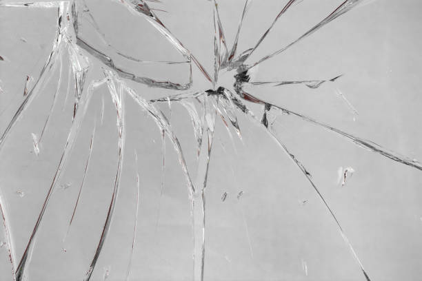 Abstract background from broken glass. stock photo