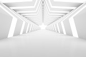 istock Abstract background, mock up scene geometry shape podium for product display, star shaped tunnel 1340733663