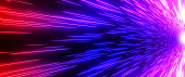 istock Abstract background neon glow purple blue colors, cosmic speed concept 1364770843