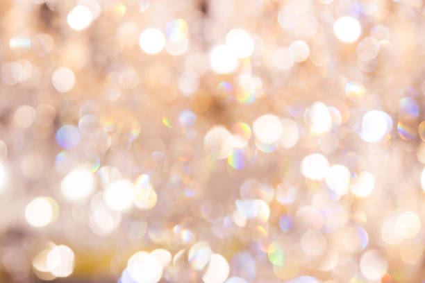 Abstract background of bokeh from chandelier. stock photo