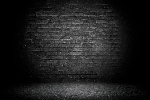 Abstract Black Brick With Vignette Background Studio Abstract Black Brick With Vignette Background Studio
