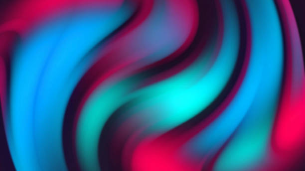 Abstract Blue, Red Line Wave Pattern stock photo