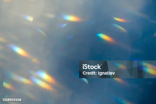 istock Abstract Blue-yellow light effect stock illustrations with colored blurs to use as a background 1358959308
