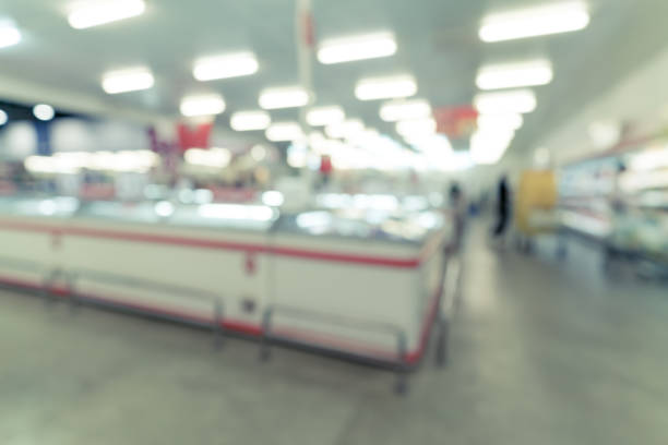 Abstract blurred market stock photo