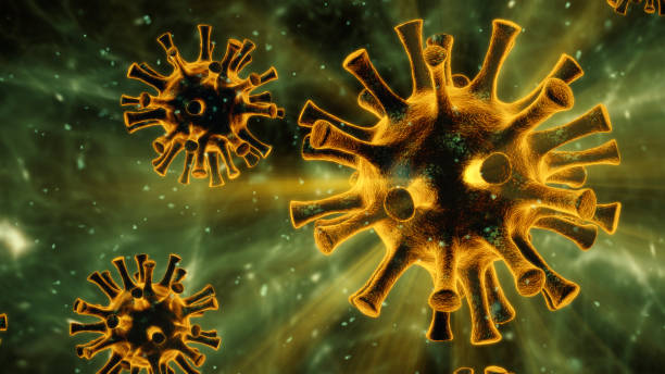 abstraktes coronavirus covid-19 oder virushintergründe - coronavirus mutation stock-fotos und bilder