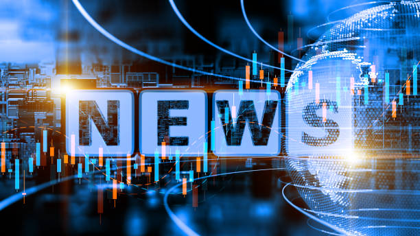 Abstract Digital News Concept Digital background depicting innovative technologies, Internet technologies Digital News and media the media stock pictures, royalty-free photos & images