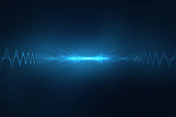 Abstract digital sound wave background  electromagnetic stock pictures, royalty-free photos & images