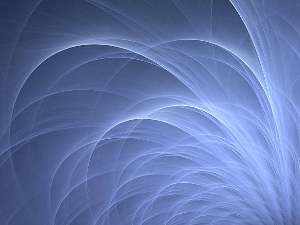 abstract fading blue curves stock photo