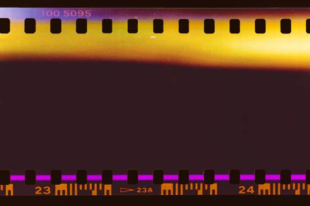 Abstract film light leak stock photo