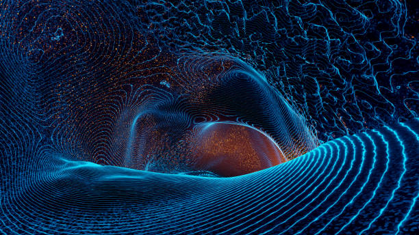 абстрактный гравитационный фон волны - black hole стоковые фото и изображения