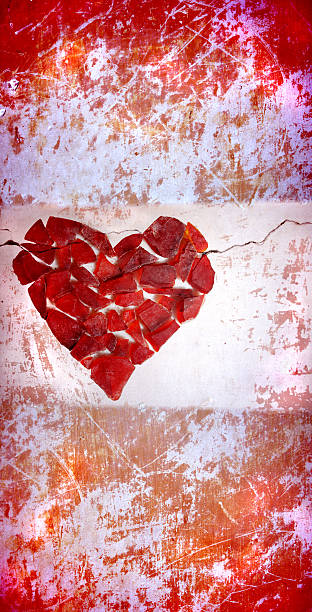 abstract grunge heart, "Hard Love" stock photo