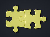 Abstract Jigsaw puzzle , 3d render