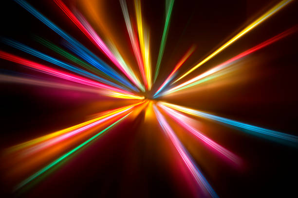 Abstract night acceleration speed motion stock photo