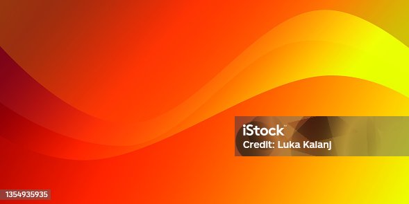 istock Abstract orange background with waves 1354935935