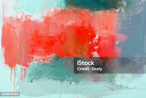 istock Abstract painted red and green art backgrounds 649249402