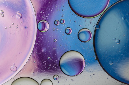 Oil and Water - Abstract Macro Background.