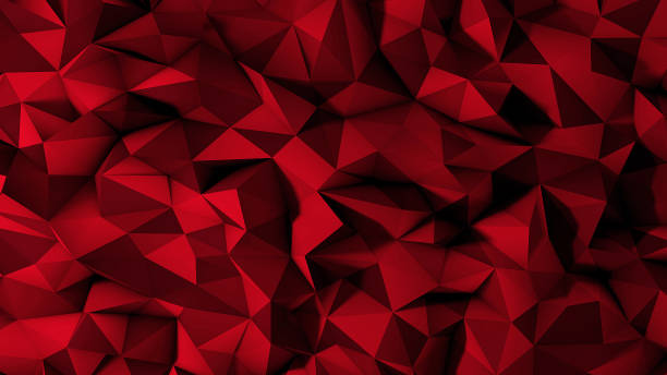 Abstract Red 3d Background With Polygonal Stock Photo Download