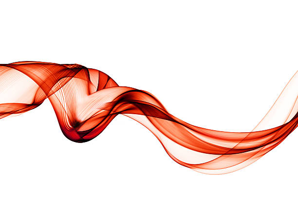 abstract red wave stock photo