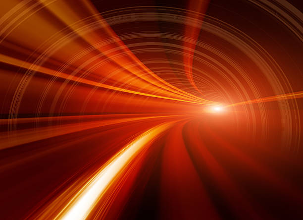 Abstract Speed motion in tunnel stock photo