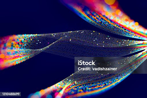 istock Abstract technological background in vibrant colors with blur. 1310488699
