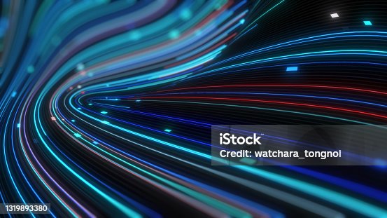 istock Abstract technology background, big data digital  line wave business concept 1319893380