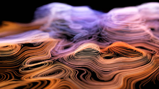 Abstract topographic map stock photo