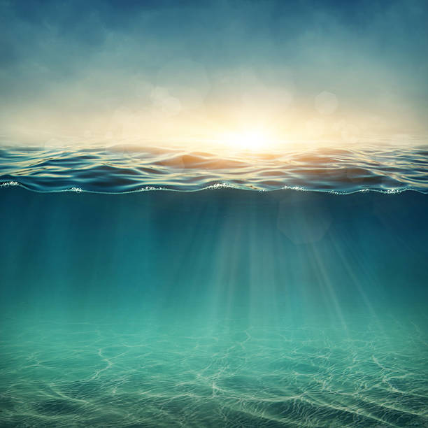 Abstract underwater background stock photo