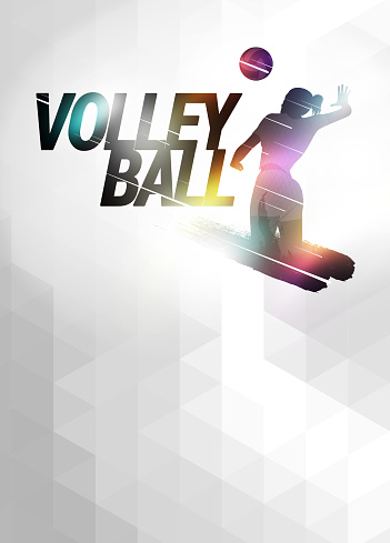 Abstract Volleyball Vector With Polygon Background Stock Photo ...