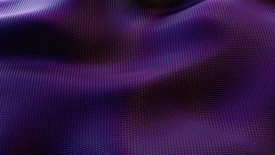3d rendering of Abstract Wavy Black Background, Color Gradient, Neon Lighting.
