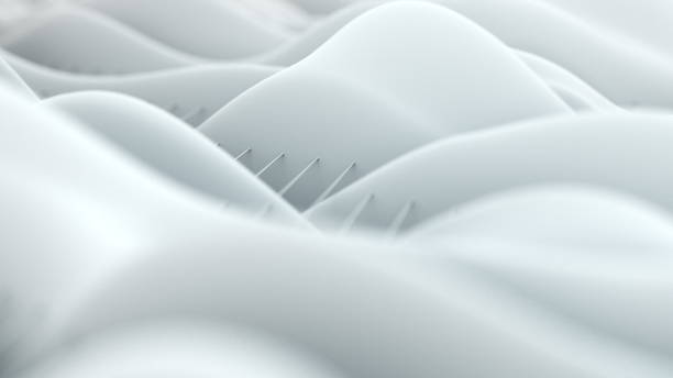 Abstract white waves 3d rendering abstract white waves. Elegant background knobby knees stock pictures, royalty-free photos & images