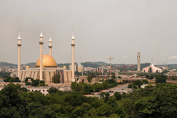 Abuja city of mixed religion stock photo