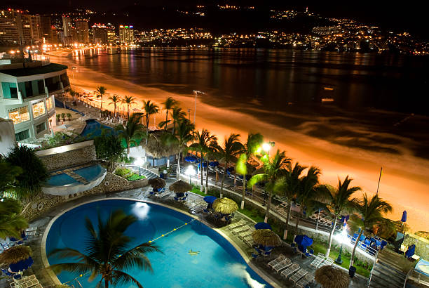 Acapulco at Nights stock photo