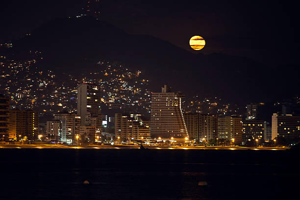 Acapulco Moonrise stock photo