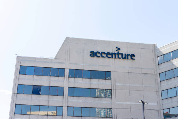 Accenture building in Mississauga, Ontario, Canada stock photo