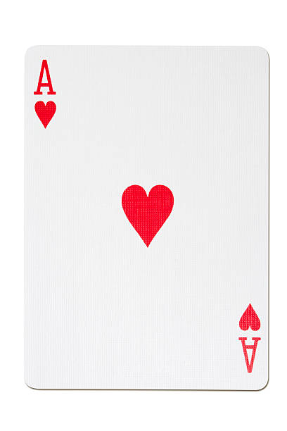 ace of hearts - aas kaarten stockfoto's en -beelden