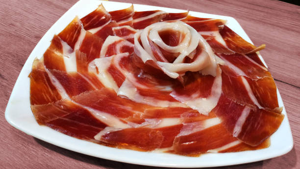 Acorn-fed Iberico Ham. stock photo